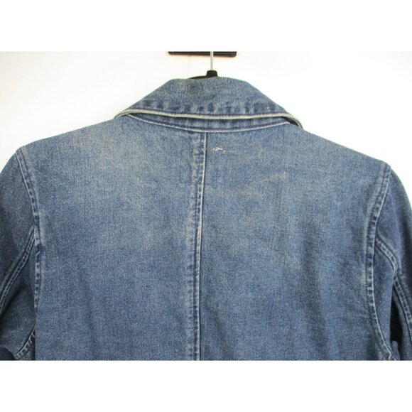 Anthropologie Unpublished Morgan Military Jacket Womens Size M Denim Utility - Picture 16 of 16